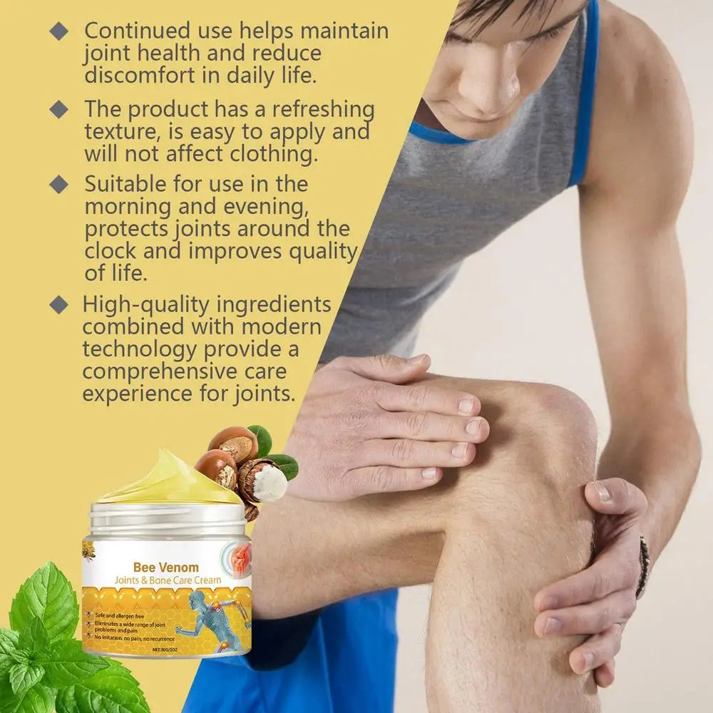 Bee Venom Joint Relief Cream – Soothing Pain & Inflammation for Joints – 30g