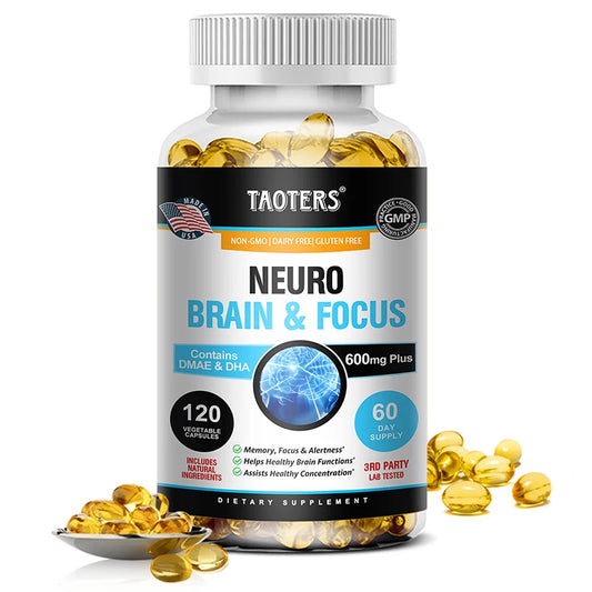 Multivitamin & Nootropic Brain Support – Memory, Focus & Alertness – 120 Capsules