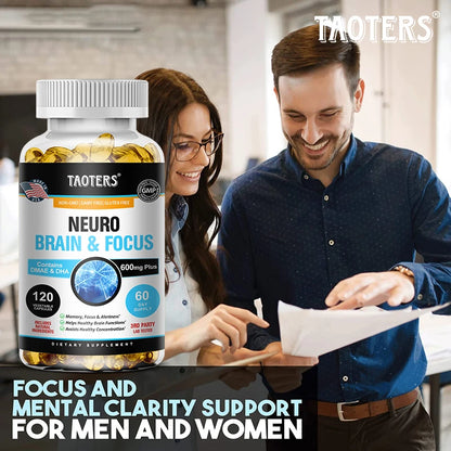 Multivitamin & Nootropic Brain Support – Memory, Focus & Alertness – 120 Capsules